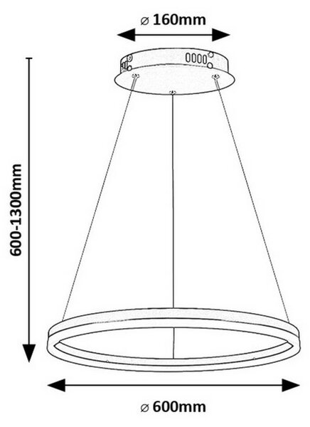 Rabalux 72301 metalowy żyrandol LED Isaure