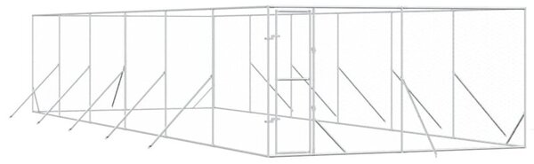 Kojec zewnętrzny dla psa, 4x12x2 m, stal galwanizowana