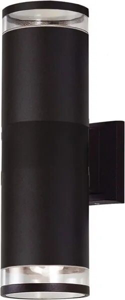 Czarna lampa ścienna tuba na taras - S310 T4-A08
