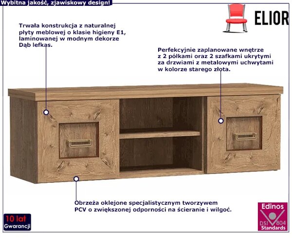Półka ścienna z szafką dąb lefkas A0-P13