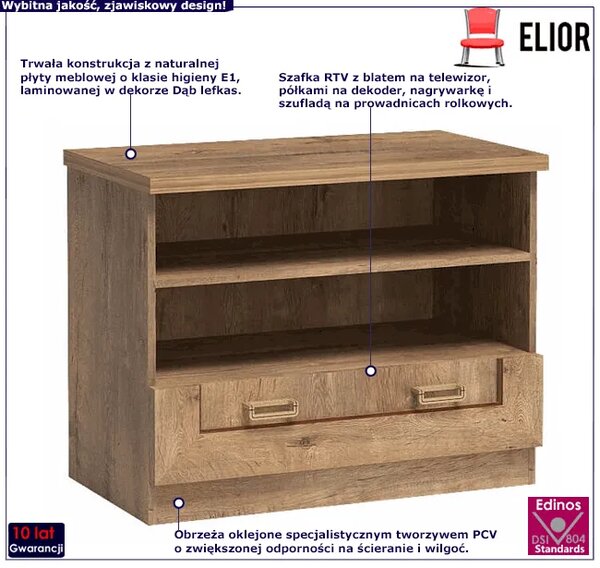Szafka rtv stojąca dąb lefkas N4-B59
