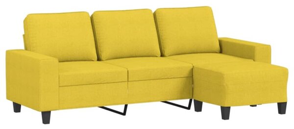 Sofa 3-osobowa z podnÃ³Å¼kiem, jasnoÅ¼Ã³Åty, 180 cm, tkaninÄ