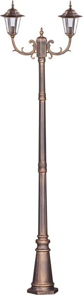 Czarno-złota wysoka stojąca latarnia ogrodowa - S326-Relva