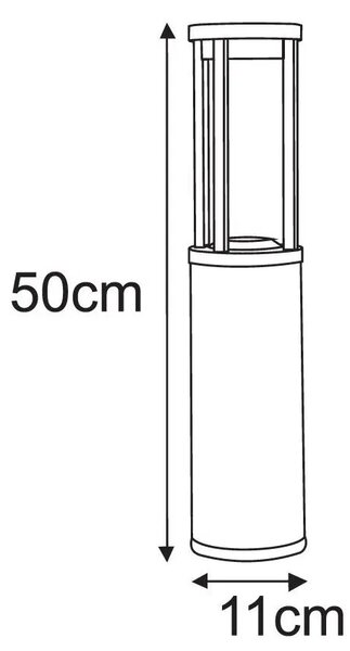 Czarna lampa ogrodowa LED wolnostojąca - S340 P9-E04