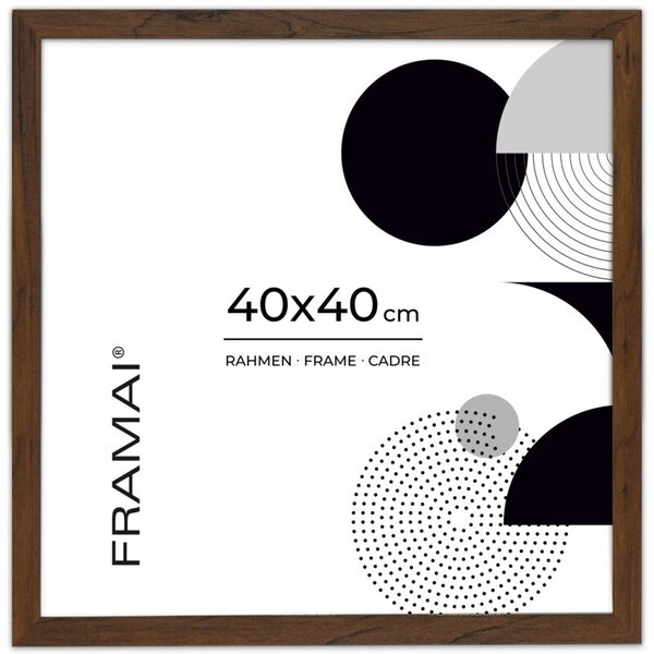 Brązowa ramka na zdjęcia w rozmiarze 40x40 cm FRAMAI®