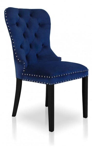 Krzesło MADAME II niebieski/ noga czarna