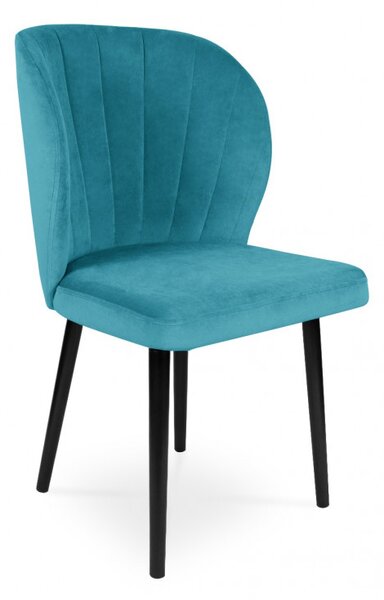 Krzesło tapicerowane SANTI velvet turkus / KR13