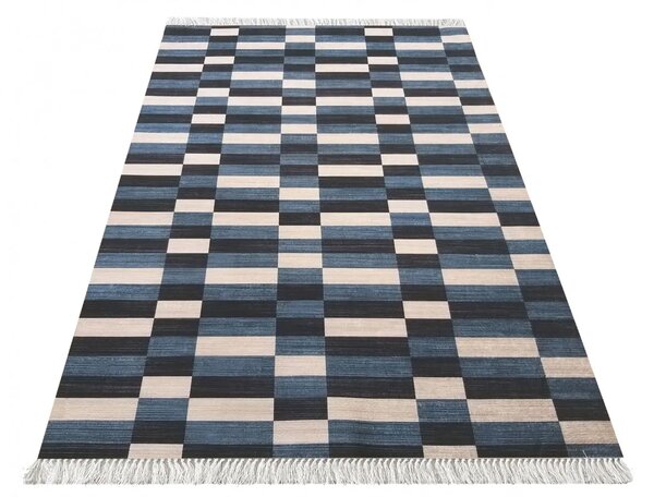 Niebieski dywan w kratkę - Aknala 3X