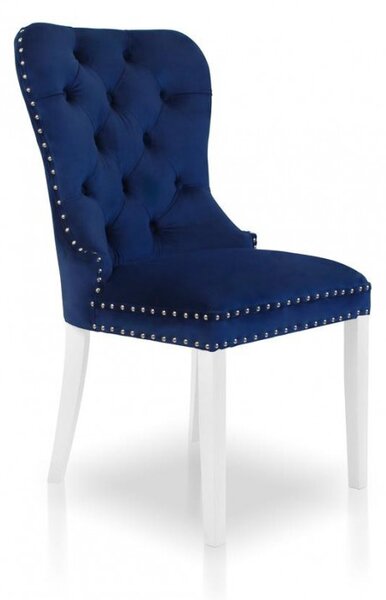 Krzesło MADAME II niebieski/ noga biała