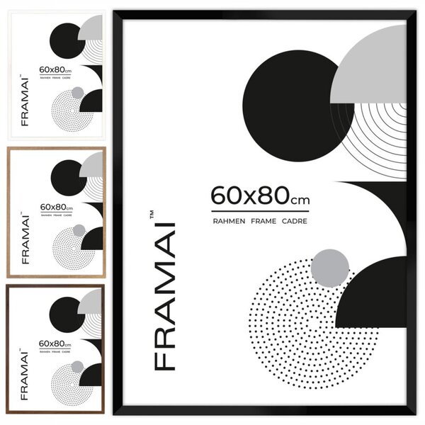 Czarna ramka na zdjęcia w rozmiarze 60x80 cm FRAMAI®