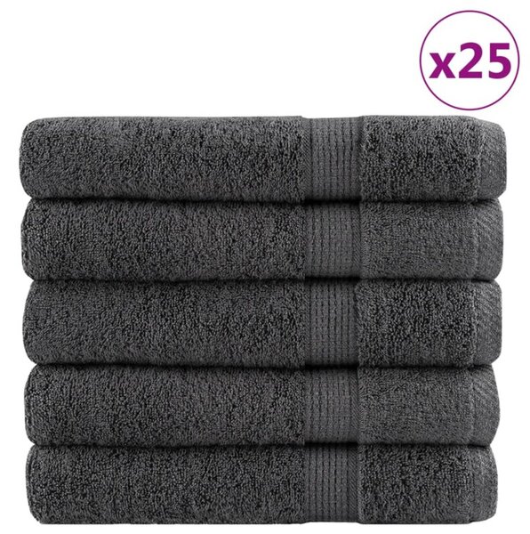 Ręczniki premium, solund, 25 szt., antracytowe, 80x200 cm, 600 g/m²