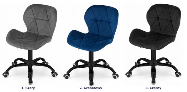 Czarny pikowany fotel obrotowy Z5-N99