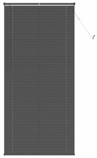 Żaluzja wenecka pvc srebrnoszara 213 x 70 cm z drążkiem obrotowym i klipsem bezpieczeństwa