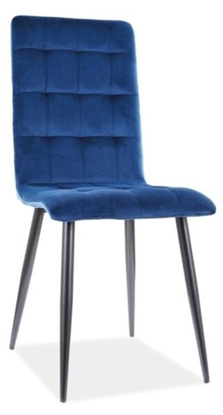 Krzesło otto velvet czarny stelaż / granatowy bluel 86