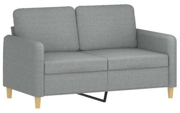 Sofa 2-osobowa, jasnoszara, 120 cm, tapicerowana tkaninÄ