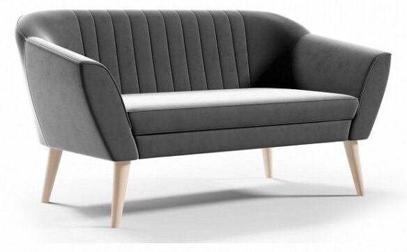 Dwuosobowa sofa tapicerowana PIRS 2 - szary / R91
