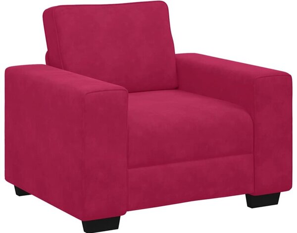 Sofa fotel wino czerwone 100x77x82 cm aksamit