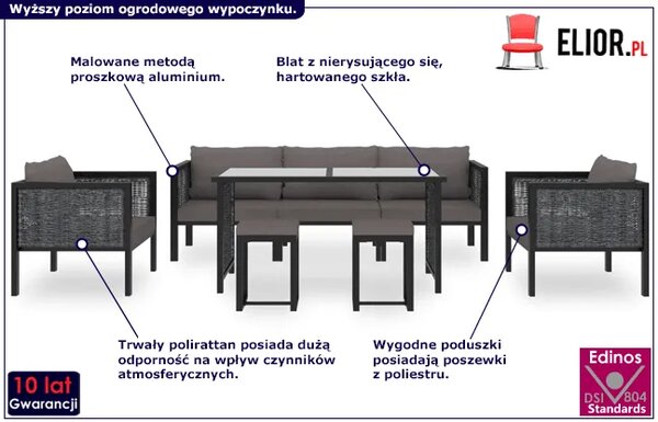 Zestaw mebli tarasowych wypoczynkowych F7-A29