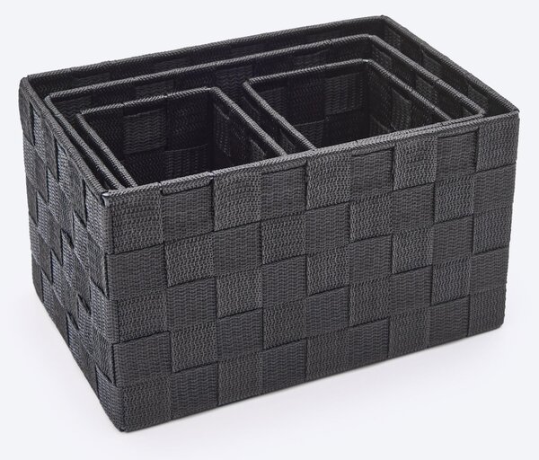 Sinsay - Pojemnik do przechowywania 4 pack - czarny