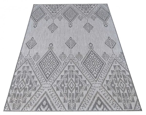 Szary dywan sznurkowy w stylu boho G0-N54