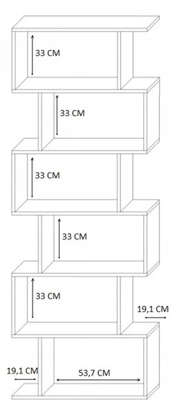 Biały regał stojący L7-R30