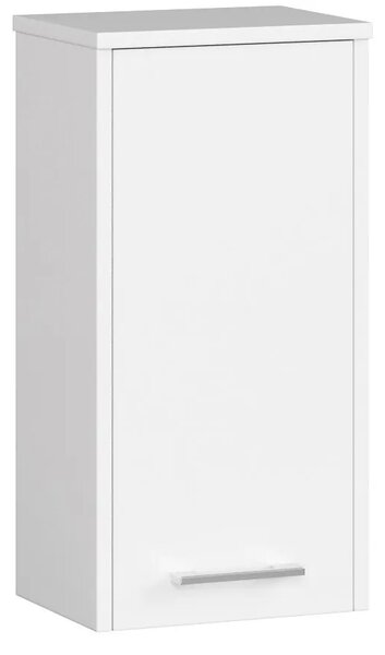 Biała wisząca szafka łazienkowa z półkami - Optima