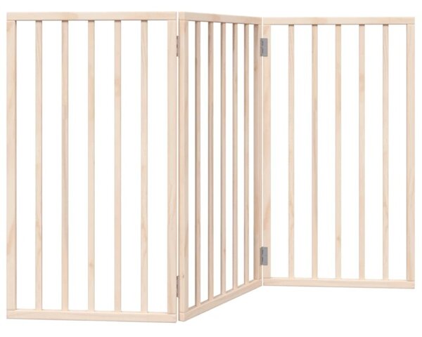 Bramka dla psa składana 3 panele 150 cm drewno topolowe