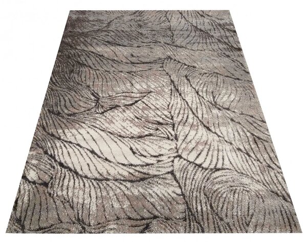 Brązowy nowoczesny dywan z wzorem - Noveros 3X