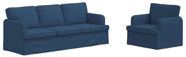 ModuÅowa sofa nowoczesna w kolorze niebieskim z ergonomicznym designem