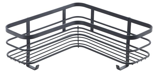 Czarna ścienna narożna półka łazienkowa Origin - Metaltex