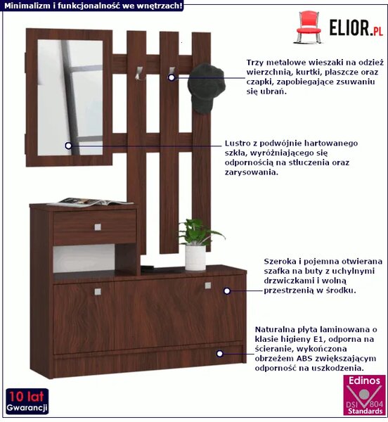 Garderoba do przedpokoju w kolorze wenge B2-W30