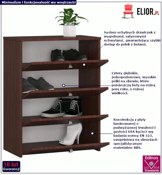 Szafka na buty w kolorze wenge W5-D36