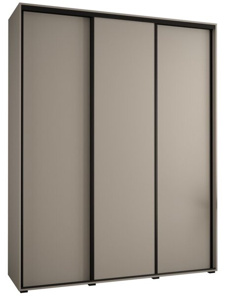 Szafa przesuwna wysoka Dakota 1 200, gł. 45 cm kaszmir + kaszmir + czarny