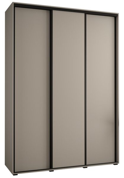 Szafa przesuwna wysoka Dakota 1 180, gł. 60 cm kaszmir + kaszmir + czarny