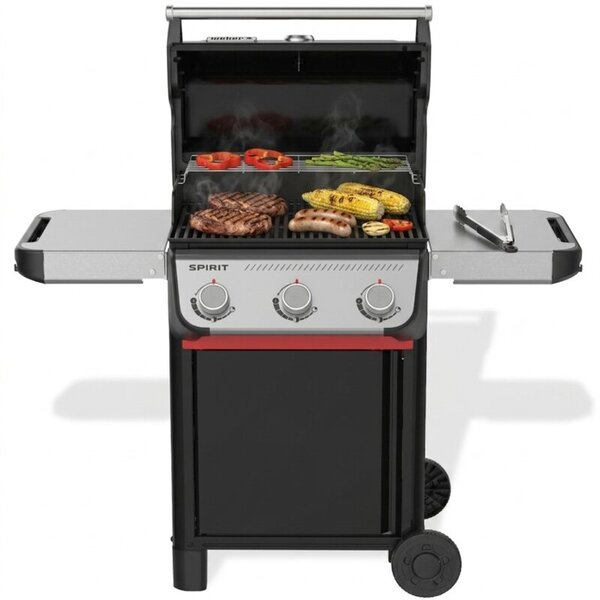 Grill ogrodowy gazowy WEBER Spirit E-315 1502092 Zamykany, żeliwny ruszt, półki boczne, termometr