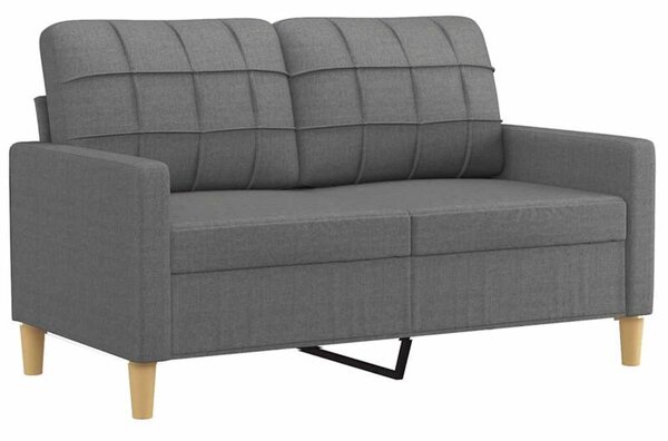 Sofa 2-osobowa, ciemnoszara, 120 cm, tapicerowana tkaninÄ