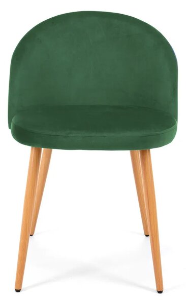 Welurowe krzesło do salonu zielone - Lako