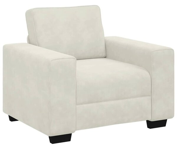 Sofa fotel kremowy 100x77x82 cm aksamit
