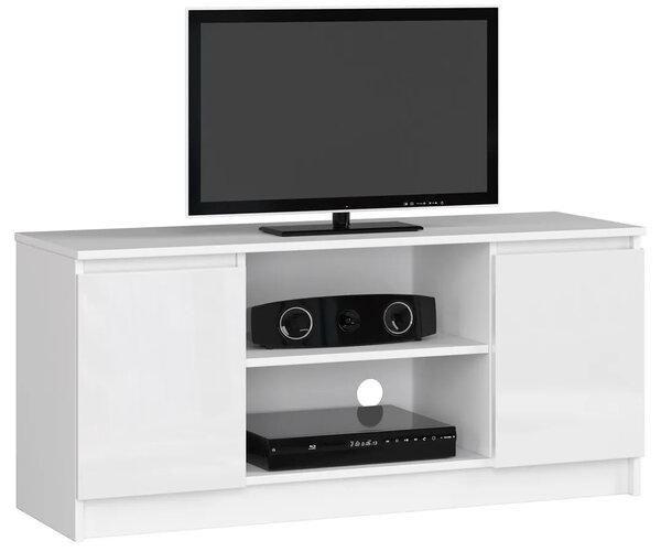Biała szafka pod telewizor w połysku M1-C98