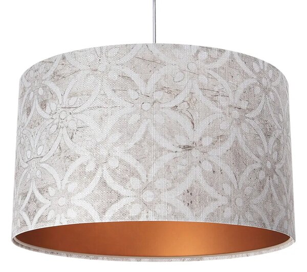 Szaro-miedziana lampa wisząca z wzorami - S363 E6-F27