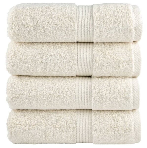 Ręczniki myjące premium solund 4 szt. kremowe 30x30 cm 600 GSM
