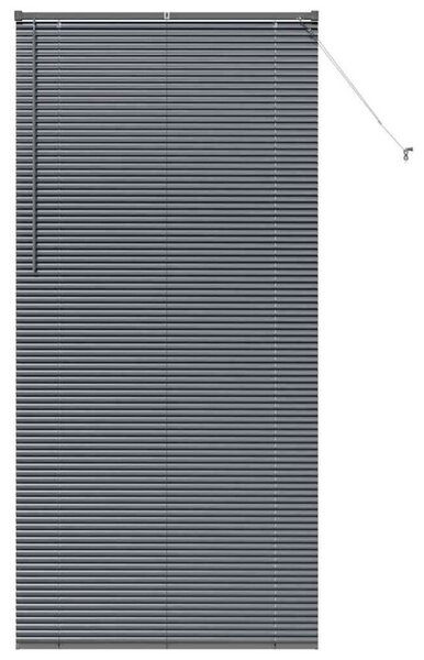 Nowoczesne żaluzje weneckie ciemnoszare z aluminium 220 x 105 cm