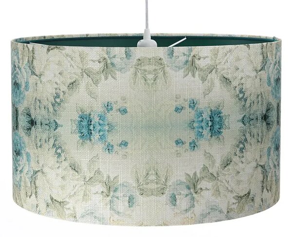Zielona lampa wisząca z kloszem w kwiaty - 5X S371 Z4-T08