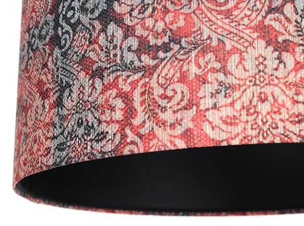 Czerwono-czarna nowoczesna lampa wisząca - S374 B4-L16
