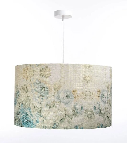 Kremowa okrągła lampa wisząca w kwiaty - 3X S371 M0-N44