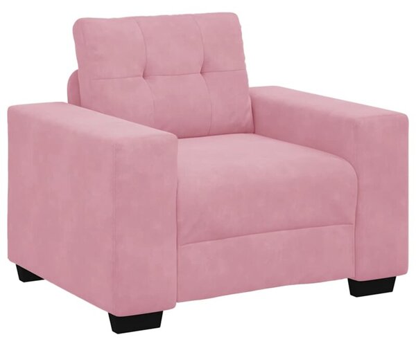 Sofa fotel różowy 100x78x80 cm aksamit