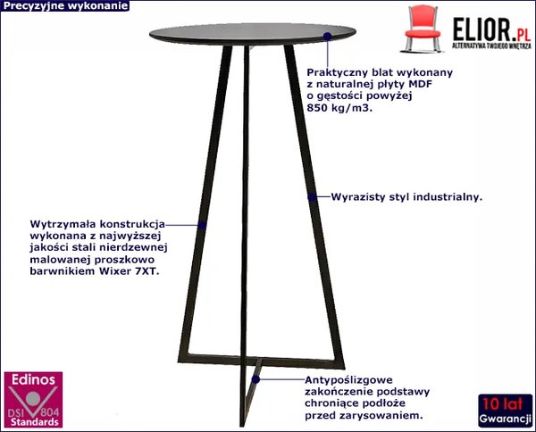 Wysoki stolik metalowy E5-G05