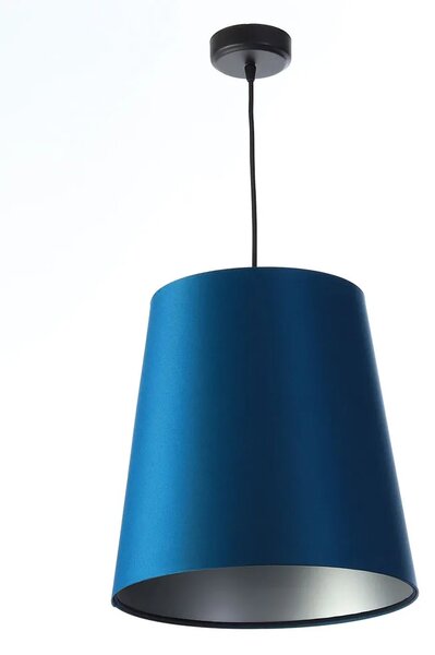 Granatowo-srebrna lampa wisząca stożek - S402 F9-S44