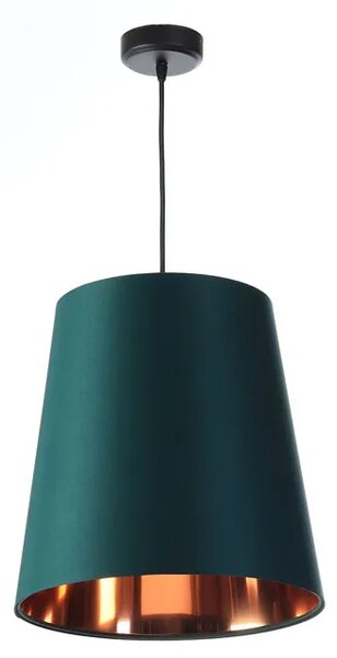Zielona lampa wisząca stożek z wnętrzem rose gold - 3X S403 M1-T83