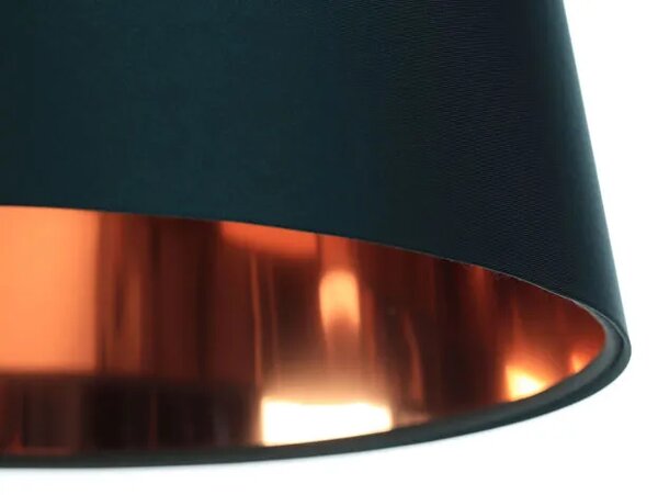 Zielona lampa wisząca stożek z wnętrzem rose gold - 3X S403 M1-T83